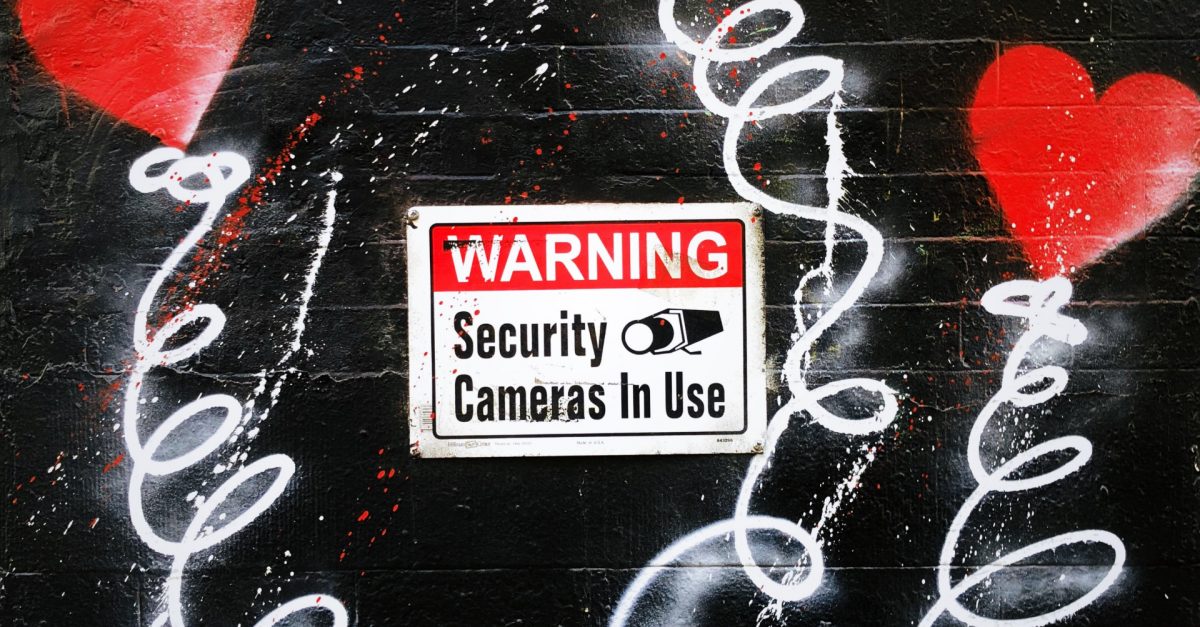 cameras de segurança em uso